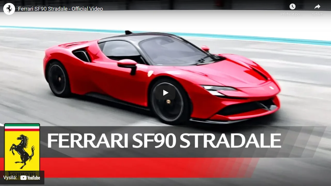 Ferrari SF90 STRADALE - Youtube uvodka