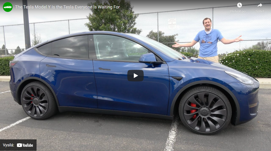 Tesla Model Y - Youtube uvodka