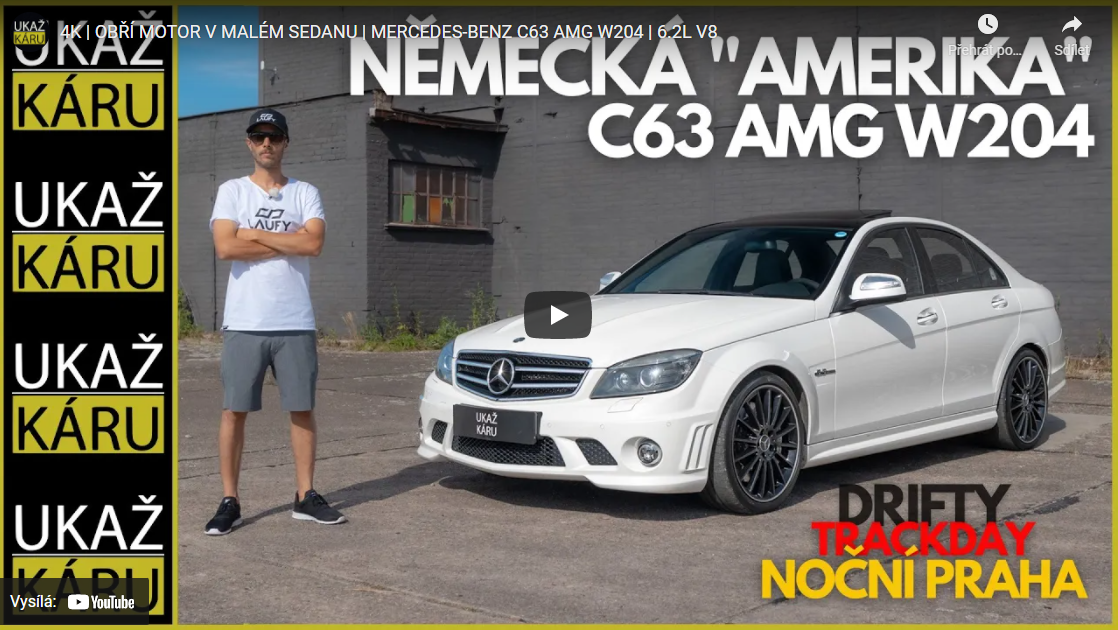 Youtube uvodka - Mercedes Benz C63 - kára day 2021